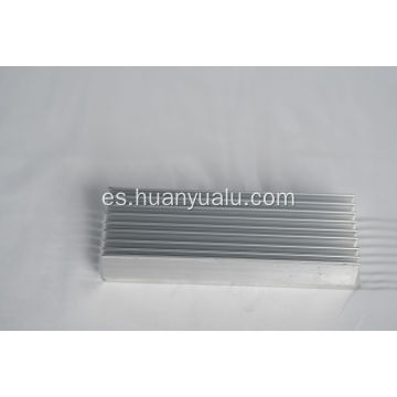 Perfiles de aluminio anodizado industrial de plata de plata de metal